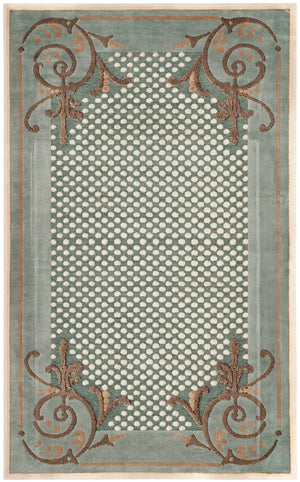 Safavieh Scrollwork Power Loomed Rug Blue 2'-7" x 4'