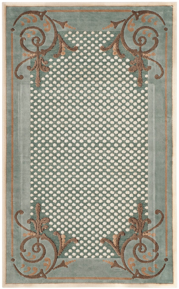 Safavieh Scrollwork Power Loomed Rug Blue 2'-7" x 4'