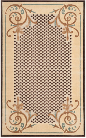 Safavieh Scrollwork Power Loomed Rug Creme 2'-7" x 4'