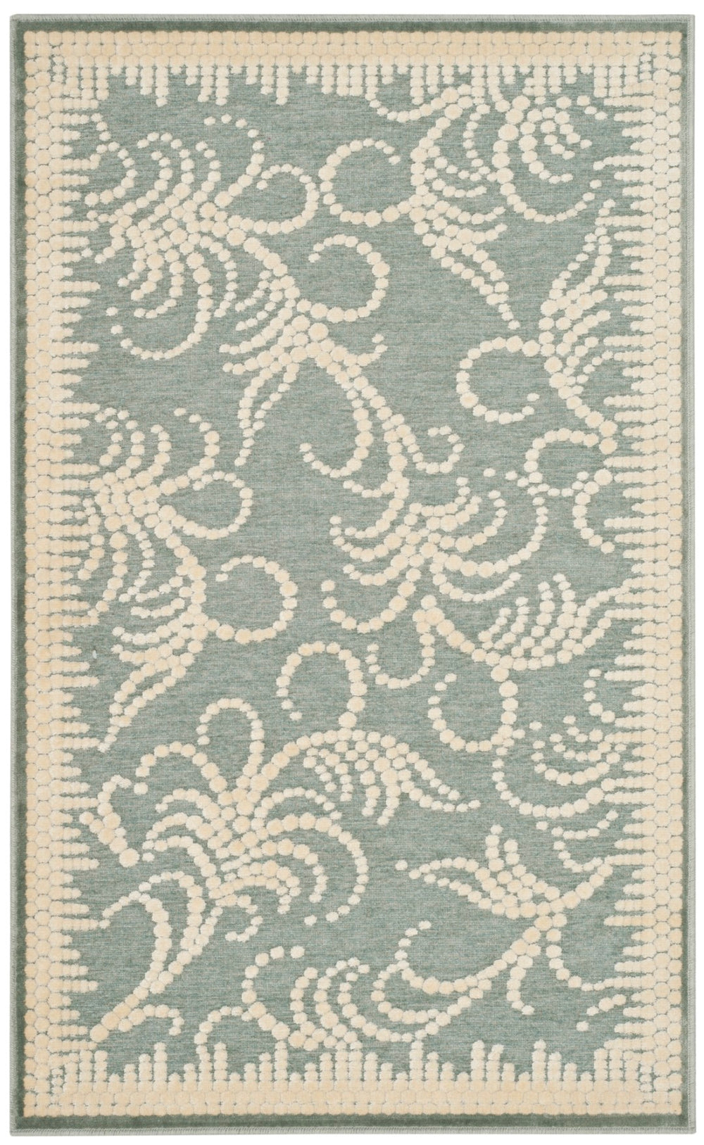 Safavieh Msr Luxurious Area Rug With Elegant Organic Pattern For Timeless Style And Comfort In Any Space Blue 75% Viscose,18% Polyester,7% Cotton Msr4449s-4
