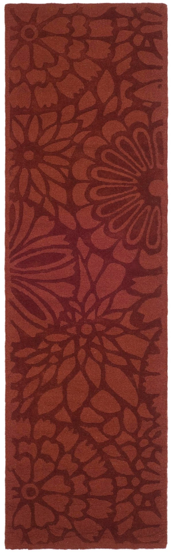 Safavieh Ms Exquisite Handloomed Area Rug - Bright Vermilion Floral Design For Cozy Home Elegance Vermillon Wool Pile Msr4536a-5