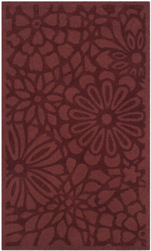 Safavieh Ms Full Bloom Area Rug - Handcrafted Wool Design With Vibrant Floral Motifs For Elegant Living Spaces Vermillon Wool Pile Msr4536a-3