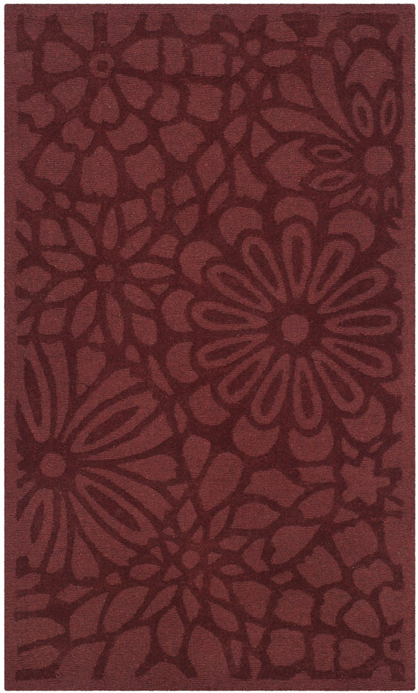 Safavieh Ms Full Bloom Area Rug - Handcrafted Wool Design With Vibrant Floral Motifs For Elegant Living Spaces Vermillon Wool Pile Msr4536a-3