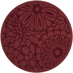 Safavieh Ms Exquisite Handloomed Area Rug - Bright Vermilion Floral Design For Cozy Home Elegance Vermillon Wool Pile Msr4536a-5