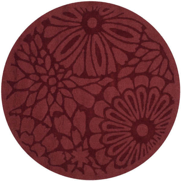 Safavieh Ms Exquisite Handloomed Area Rug - Bright Vermilion Floral Design For Cozy Home Elegance Vermillon Wool Pile Msr4536a-5