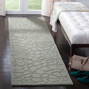 Safavieh Ms Exquisite Handloomed Area Rug - Bright Vermilion Floral Design For Cozy Home Elegance Pumpkin Seed Wool Pile Msr4536b-4