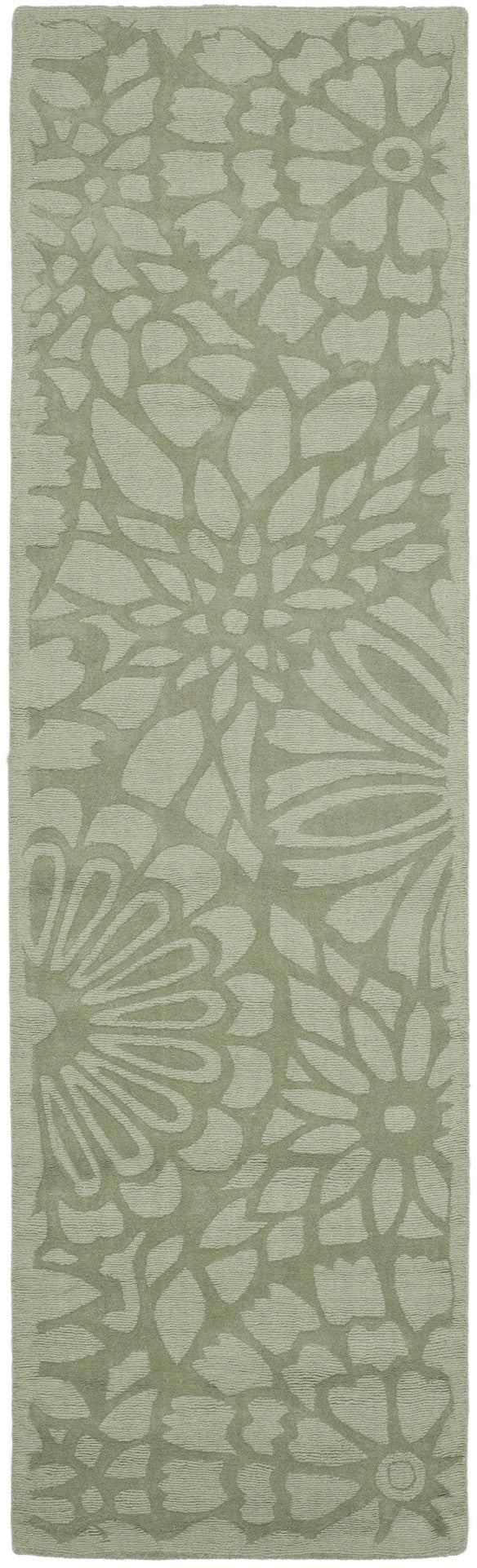 Safavieh Ms Exquisite Handloomed Area Rug - Bright Vermilion Floral Design For Cozy Home Elegance Pumpkin Seed Wool Pile Msr4536b-4