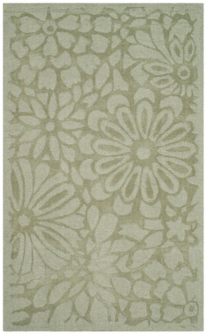 Safavieh Ms Exquisite Handloomed Area Rug - Bright Vermilion Floral Design For Cozy Home Elegance Pumpkin Seed Wool Pile Msr4536b-4