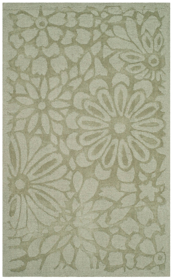 Safavieh Ms Exquisite Handloomed Area Rug - Bright Vermilion Floral Design For Cozy Home Elegance Pumpkin Seed Wool Pile Msr4536b-4