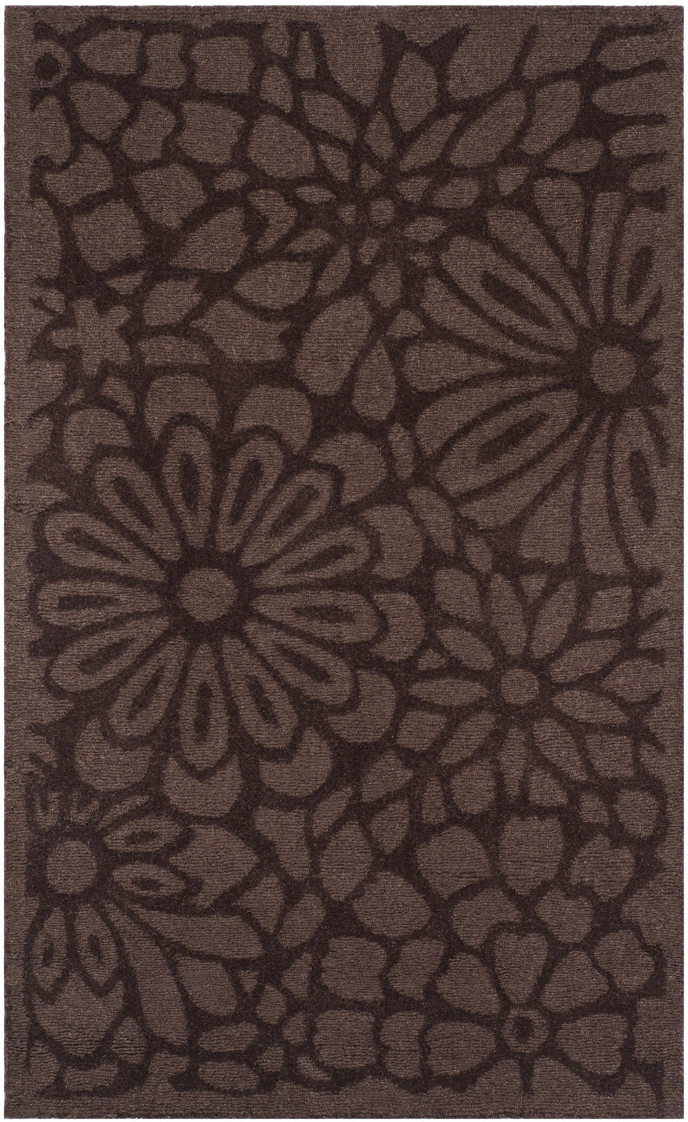 Safavieh Ms Full Bloom Area Rug - Handcrafted Wool Design With Vibrant Floral Motifs For Elegant Living Spaces Driftwood Grey Wool Pile Msr4536g-3