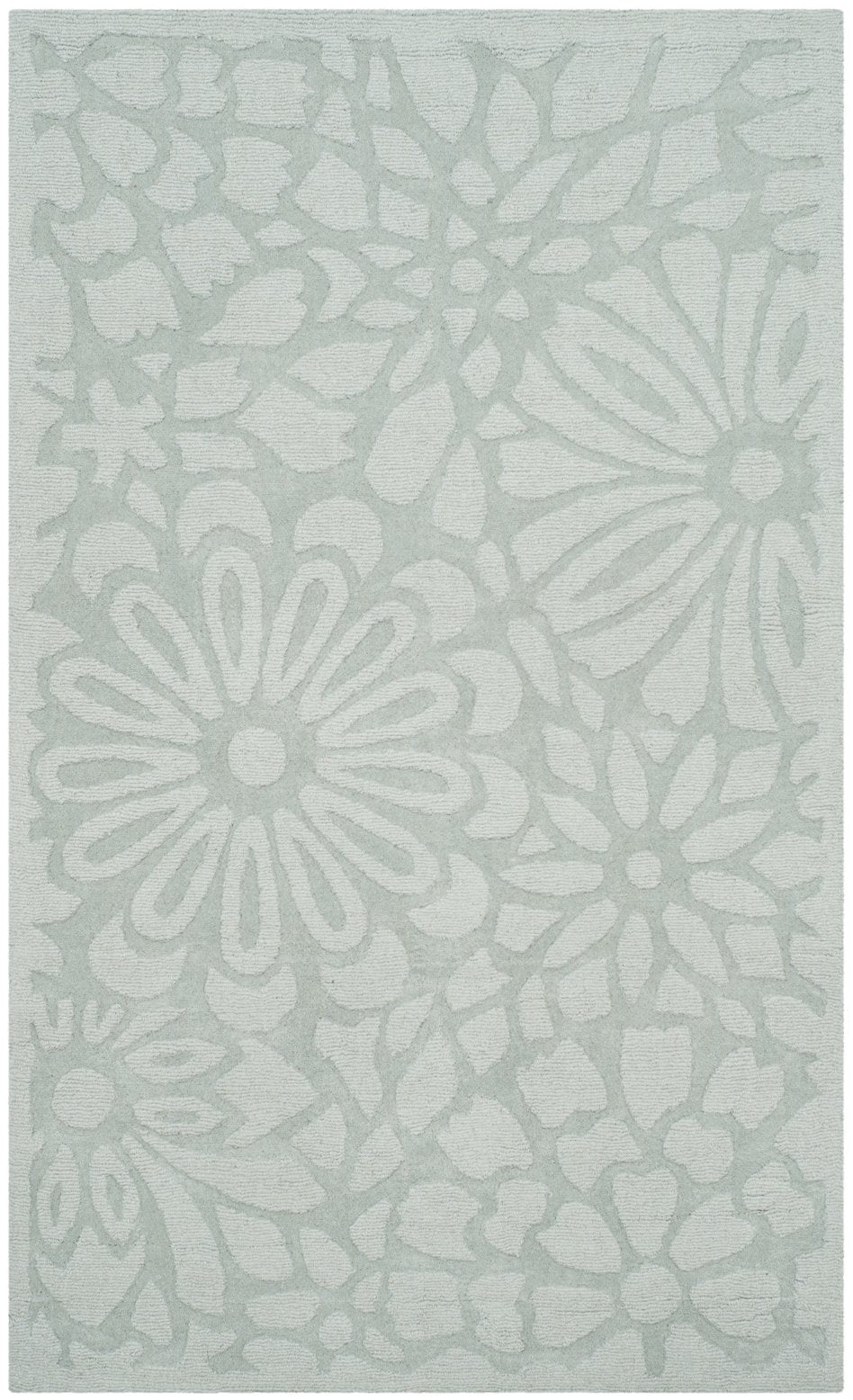 Safavieh Ms Full Bloom Area Rug - Handcrafted Wool Design With Vibrant Floral Motifs For Elegant Living Spaces Driftwood Grey Wool Pile Msr4536g-3