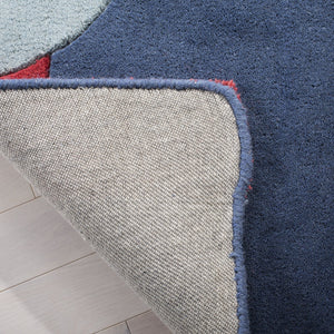 Safavieh Martha Hand-tufted Blue Wool Rug 3' X 5'6" - Elegant Indian Craftsmanship For Cozy Living Spaces Blue Wool Msr4568a-3s