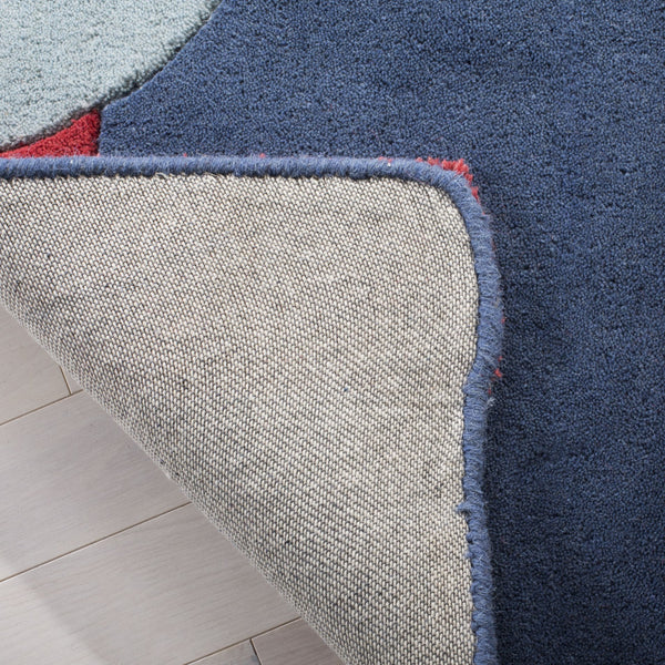 Safavieh Martha Hand-tufted Blue Wool Rug 3' X 5'6" - Elegant Indian Craftsmanship For Cozy Living Spaces Blue Wool Msr4568a-3s