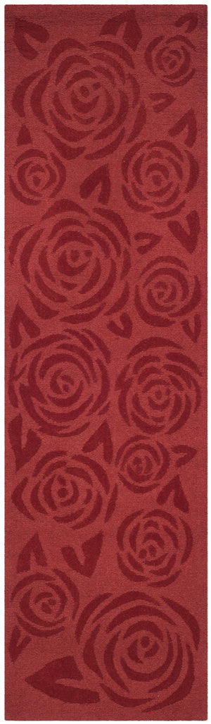 Safavieh Msr Hand-loomed Wool Pile Area Rug With Whimsical Rose Pattern For Elegant Home Decor And Comfort Vermillon Wool Pile Msr4618a-24