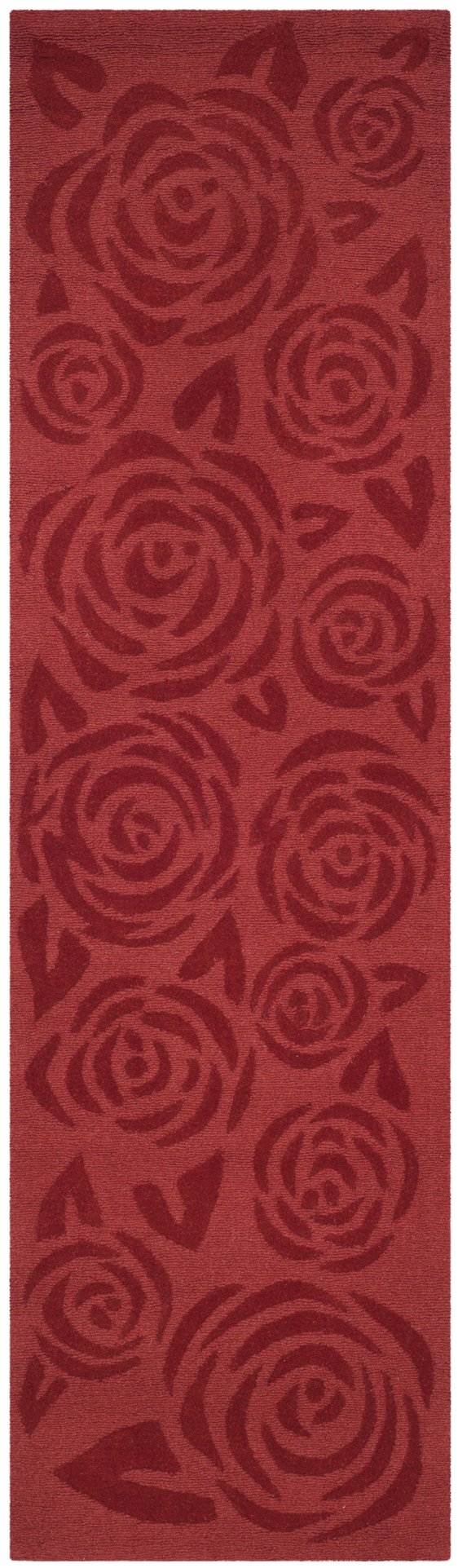 Safavieh Msr Hand-loomed Wool Pile Area Rug With Whimsical Rose Pattern For Elegant Home Decor And Comfort Vermillon Wool Pile Msr4618a-24
