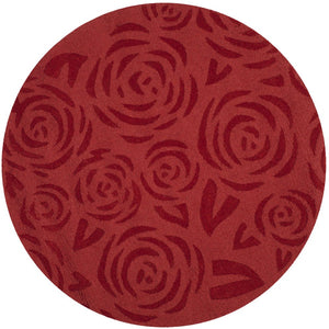 Safavieh Msr Hand-loomed Wool Pile Area Rug With Whimsical Rose Pattern For Elegant Home Decor And Comfort Vermillon Wool Pile Msr4618a-24