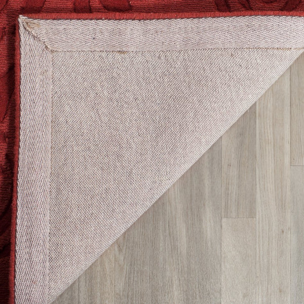 Safavieh Msr Hand-loomed Wool Pile Area Rug With Whimsical Rose Pattern For Elegant Home Decor And Comfort Vermillon Wool Pile Msr4618a-24