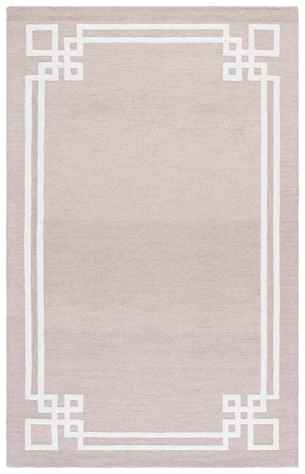 Safavieh Martha Hand-Tufted Round Area Rug Light Grey Ivory Wool Cotton Blend Plush 72" Diameter Elegant 6'-0" x 6'-0" MSR4626F-6R