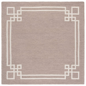 Safavieh Martha Hand-Tufted Light Grey & Ivory Wool-Cotton Rug — Low Pile, Modern Geometric Accent Rug 4'-0" x 6'-0" MSR4626F-4
