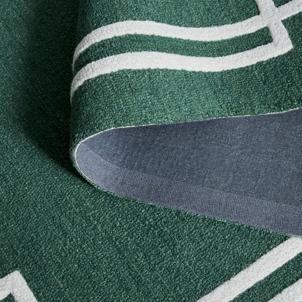 Safavieh Martha Hand-Tufted Green And Ivory Wool-Cotton Rug — Modern, Pattern-Free Small Area Accent For Home 4'-0" x 6'-0" MSR4626Y-4