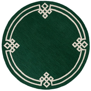 Safavieh Martha Hand-Tufted Green And Ivory Wool-Cotton Rug — Modern, Pattern-Free Small Area Accent For Home 4'-0" x 6'-0" MSR4626Y-4