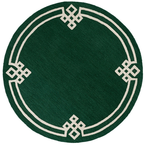 Safavieh Martha Hand-Tufted Green And Ivory Wool-Cotton Rug — Modern, Pattern-Free Small Area Accent For Home 4'-0" x 6'-0" MSR4626Y-4
