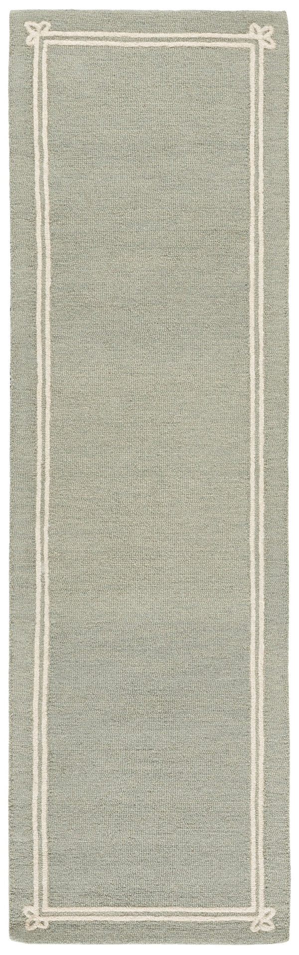 Safavieh Martha Hand-Tufted Sage Ivory Round Rug — Wool/Cotton Blend, Low-Profile Modern Minimalist Centerpiece 6'-0" x 6'-0" MSR4627W-6R