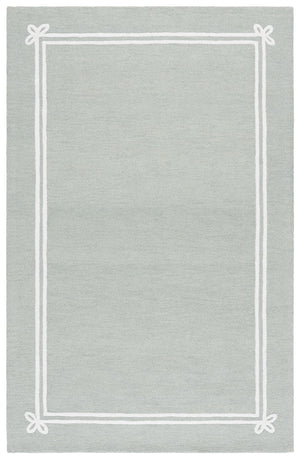 Safavieh Martha Hand-Tufted Sage Ivory Round Rug — Wool/Cotton Blend, Low-Profile Modern Minimalist Centerpiece 6'-0" x 6'-0" MSR4627W-6R