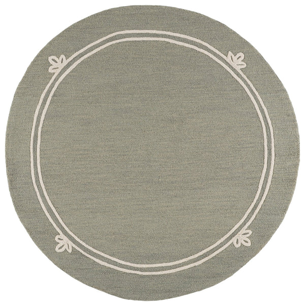 Safavieh Martha Sage Ivory Hand-Tufted Wool Rug — Minimalist Square Area Rug, 1/2" Pile, Artisanal Finish 6'-0" x 6'-0" MSR4627W-6SQ