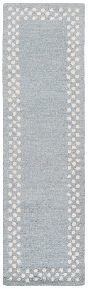 Safavieh Martha Hand‑Tufted Light Blue And Ivory Area Rug — Wool‑Cotton Blend, Low‑Pile Modern Minimalist Design 4'-0" x 6'-0" MSR4628L-4