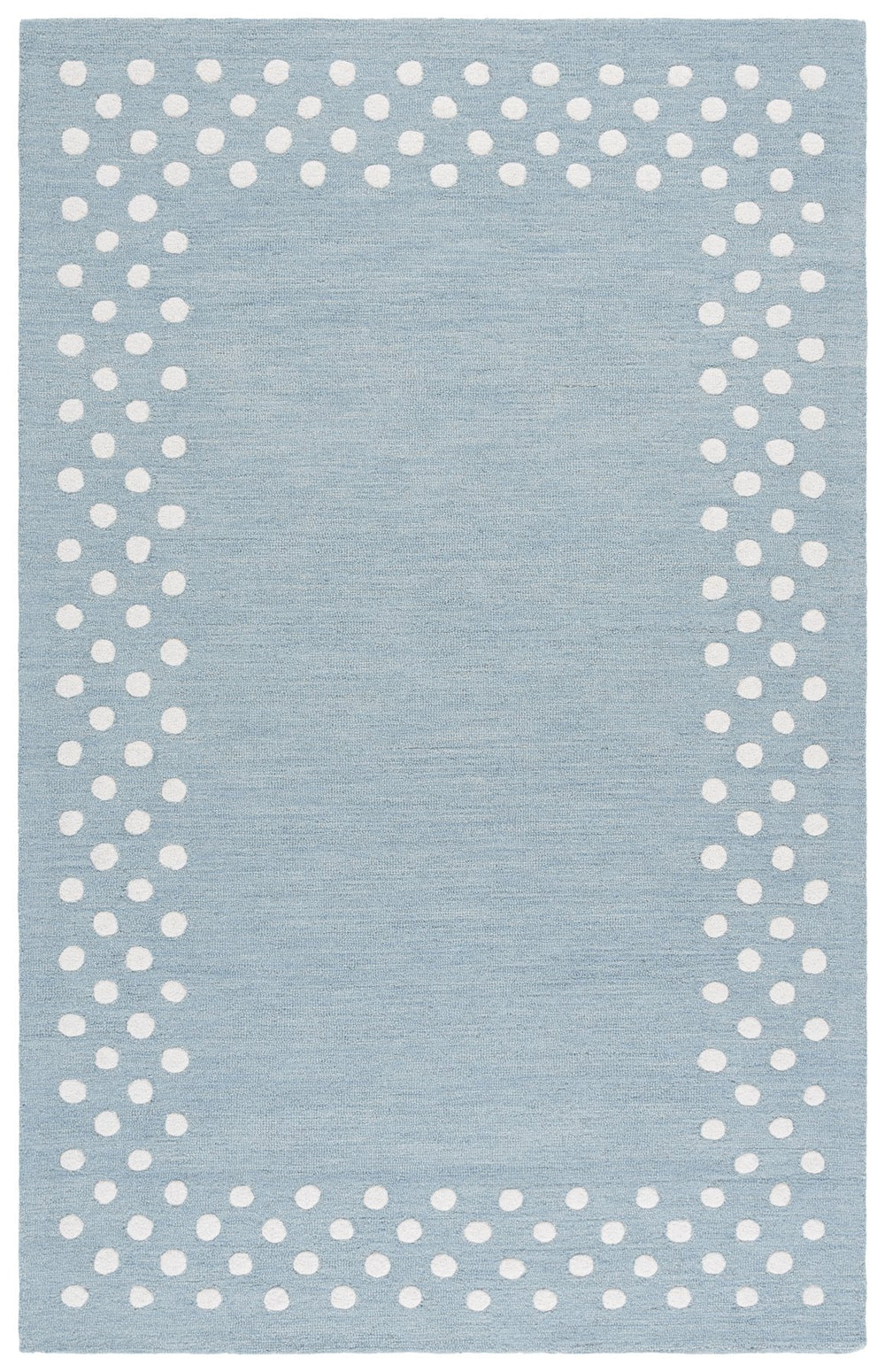 Safavieh Martha Hand-Tufted Light Blue & Ivory Round Wool Rug — Low Profile, Modern Minimalist Elegance, India-Made 6'-0" x 6'-0" MSR4628L-6R