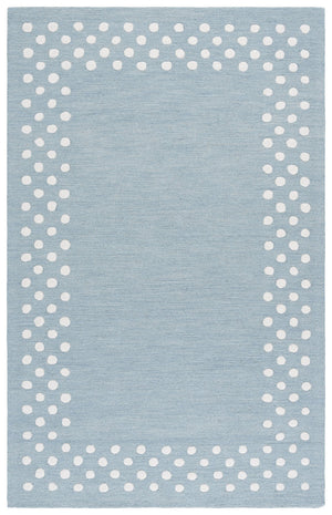 Safavieh Martha Hand-Tufted Light Blue & Ivory Round Wool Rug — Low Profile, Modern Minimalist Elegance, India-Made 6'-0" x 6'-0" MSR4628L-6R