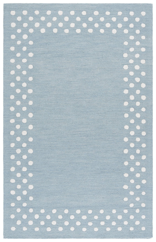 Safavieh Martha Hand‑Tufted Light Blue And Ivory Area Rug — Wool‑Cotton Blend, Low‑Pile Modern Minimalist Design 4'-0" x 6'-0" MSR4628L-4