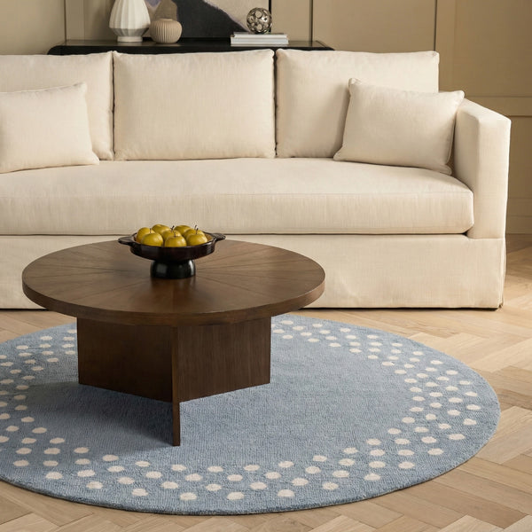 Safavieh Martha Hand‑Tufted Light Blue And Ivory Area Rug — Wool‑Cotton Blend, Low‑Pile Modern Minimalist Design 4'-0" x 6'-0" MSR4628L-4