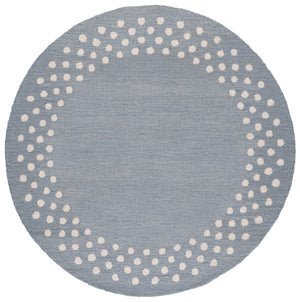 Safavieh Martha Hand-Tufted Light Blue Ivory Wool-Cotton Rug, 1/2" Pile, Minimal Luxury For Living Rooms 6'-0" x 9'-0" MSR4628L-6