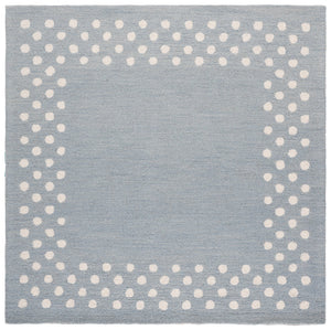 Safavieh Martha Hand‑Tufted Light Blue And Ivory Area Rug, Wool-Cotton Blend Low Profile For Living Rooms 8'-0" x 10'-0" MSR4628L-8