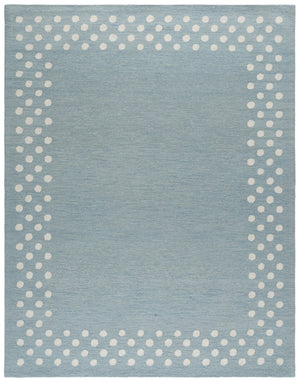 Safavieh Martha Hand-Tufted Light Blue Ivory Wool-Cotton Rug, 1/2" Pile, Minimal Luxury For Living Rooms 6'-0" x 9'-0" MSR4628L-6