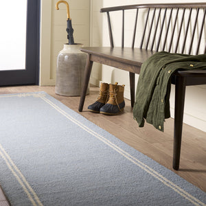 Safavieh Martha Light Blue Ivory Runner Rug — Hand-Tufted Wool-Cotton Blend, Low-Profile Modern Elegance 2'-3" x 8'-0" MSR4629L-28