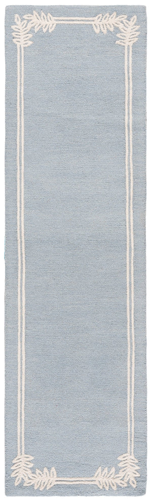 Safavieh Martha Hand-Tufted Light Blue Ivory Rug — Coastal-Modern Wool Cotton Blend, Low-Profile Elegance 6'-0" x 9'-0" MSR4629L-6
