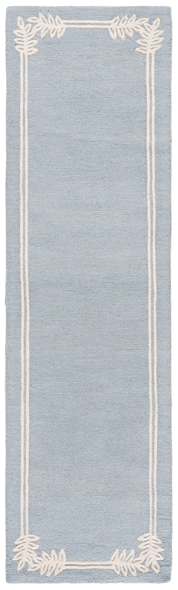 Safavieh Martha Hand‑Tufted Light Blue & Ivory Rug, Wool‑Cotton Blend, Low Pile Comfort, Artisanal Indian Craftsmanship 6'-0" x 6'-0" MSR4629L-6SQ