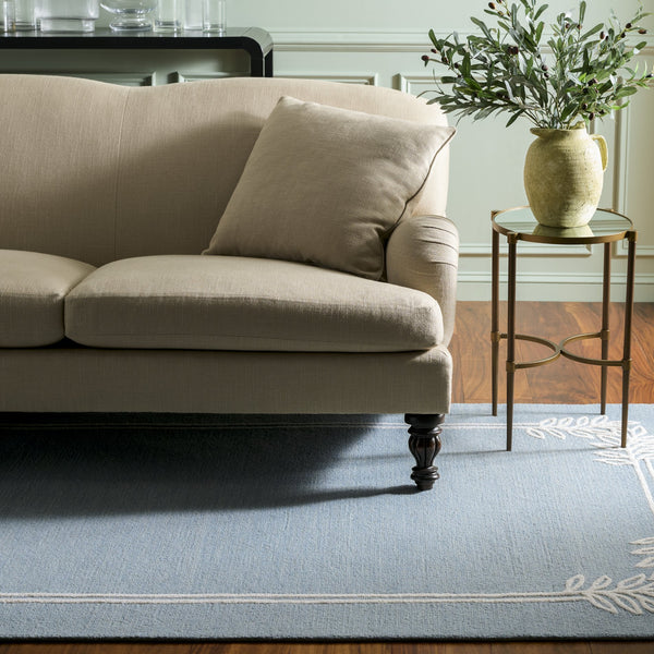 Safavieh Martha Light Blue Ivory Runner Rug — Hand-Tufted Wool-Cotton Blend, Low-Profile Modern Elegance 2'-3" x 8'-0" MSR4629L-28