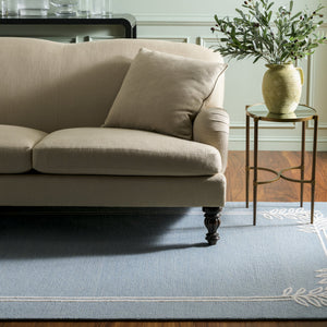 Safavieh Martha Hand-Tufted Light Blue Ivory Rug — Coastal-Modern Wool Cotton Blend, Low-Profile Elegance 6'-0" x 9'-0" MSR4629L-6