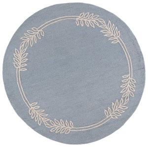 Safavieh Martha Hand-Tufted Light Blue Ivory Area Rug — Wool-Cotton Blend, Low-Profile Coastal Modern Style 4'-0" x 6'-0" MSR4629L-4
