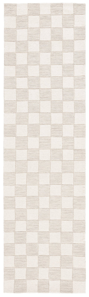 Safavieh Msr Contemporary Hand-tufted Area Rug - Luxurious Checkerboard Design For Modern Elegance In Any Room Beige ,Ivory 80% Wool,20% Cotton Msr4760b-4