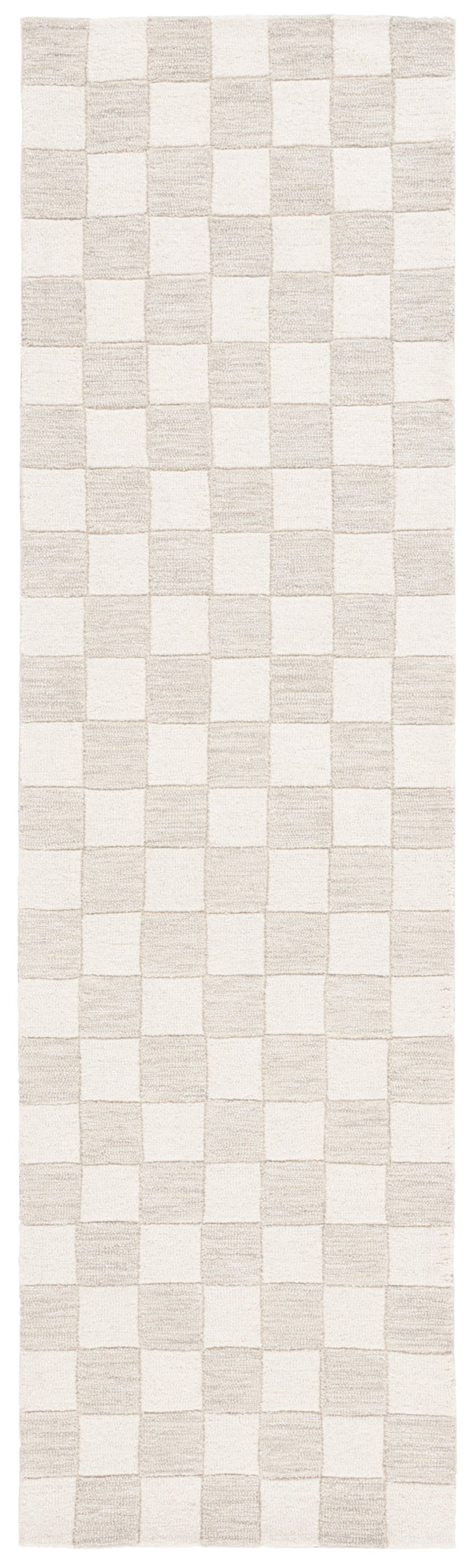 Safavieh Msr Contemporary Hand-tufted Area Rug - Luxurious Checkerboard Design For Modern Elegance In Any Room Beige ,Ivory 80% Wool,20% Cotton Msr4760b-4