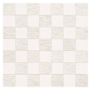 Safavieh Msr Contemporary Hand-tufted Area Rug - Luxurious Checkerboard Design For Modern Elegance In Any Room Beige ,Ivory 80% Wool,20% Cotton Msr4760b-4