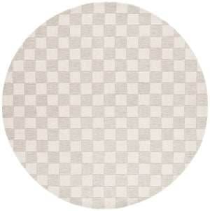Safavieh Msr Contemporary Hand-tufted Area Rug - Luxurious Checkerboard Design For Modern Elegance In Any Room Beige ,Ivory 80% Wool,20% Cotton Msr4760b-4