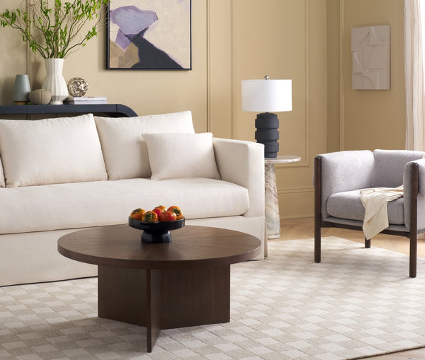 Safavieh Msr Contemporary Hand-tufted Area Rug - Luxurious Checkerboard Design For Modern Elegance In Any Room Beige ,Ivory 80% Wool,20% Cotton Msr4760b-4