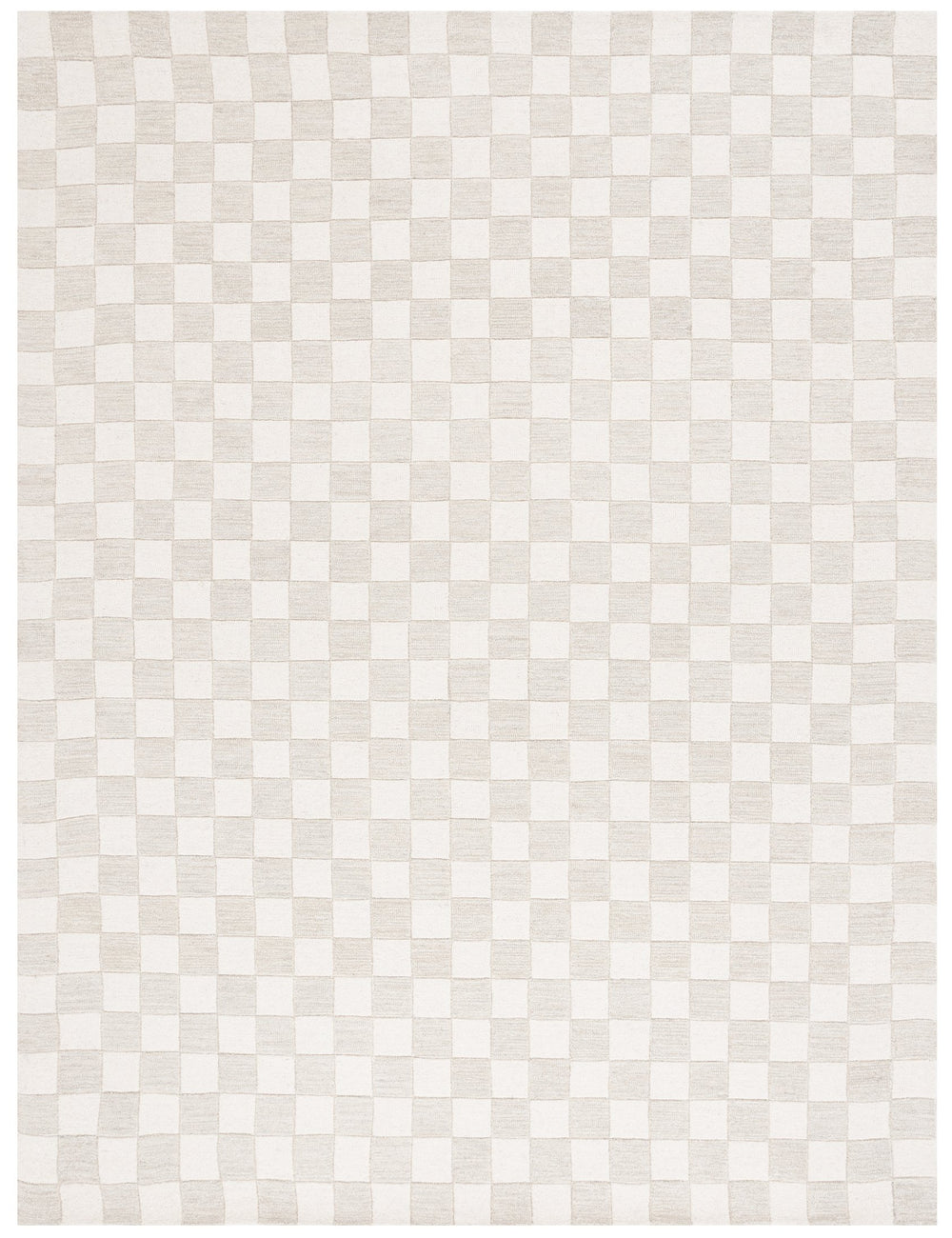 Safavieh Msr Contemporary Hand-tufted Area Rug - Luxurious Checkerboard Design For Modern Elegance In Any Room Beige ,Ivory 80% Wool,20% Cotton Msr4760b-4