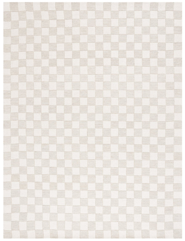 Safavieh Msr Contemporary Hand-tufted Area Rug - Luxurious Checkerboard Design For Modern Elegance In Any Room Beige ,Ivory 80% Wool,20% Cotton Msr4760b-4